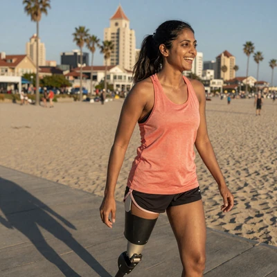 Photo of Priya - Below-knee amputee member of LimitlessLove